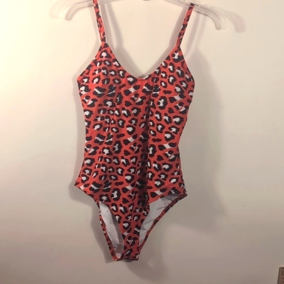 CUPSHE Women's V Neck Leopard Print One Piece Swimsuit Size Medium - Picture 12 of 12